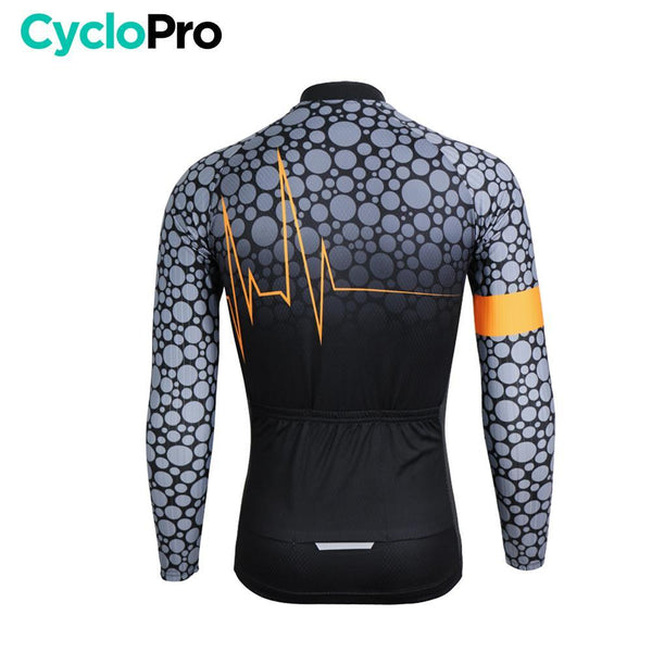 MAILLOT LONG DE CYCLISME ORANGE - AUTOMNE - PULSATION+ Maillot long pour homme GT-Cycle Outdoor Store 