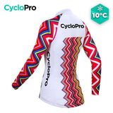 MAILLOT LONG DE CYCLISME ROSE - AUTOMNE - MOSAIQUE+ maillot manches longues pour femme GT-Cycle Outdoor Store 