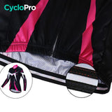 MAILLOT LONG DE CYCLISME ROSE - HIVER - CONFORT+ maillot thermique femme GT-Cycle Outdoor Store 