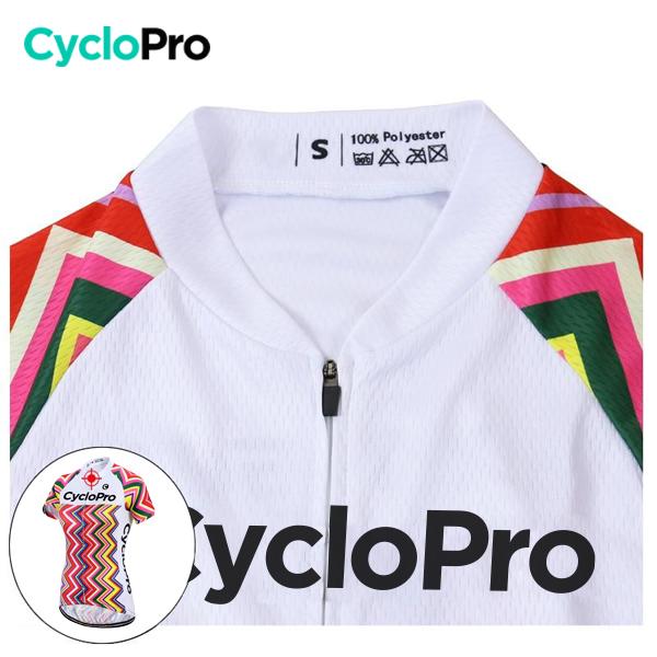 MAILLOT LONG DE CYCLISME ROSE - HIVER - MOSAIQUE+ maillot thermique femme GT-Cycle Outdoor Store 