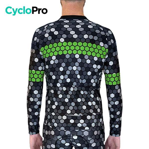 MAILLOT LONG DE CYCLISME VERT - AUTOMNE - ATMOSPHERE+ Maillot long pour homme GT-Cycle Outdoor Store 