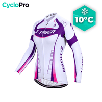 MAILLOT LONG DE CYCLISME VIOLET - AUTOMNE - CONFORT+ - DESTOCKAGE maillot manches longues pour femme GT-Cycle Outdoor Store XS 