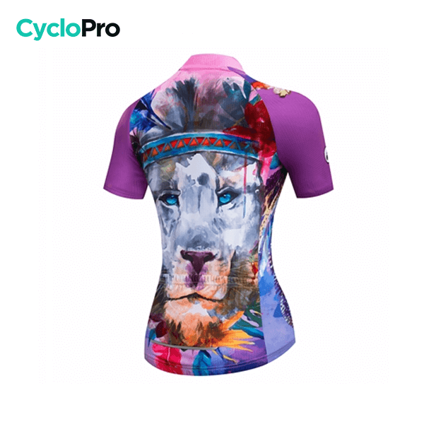 MAILLOT MANCHE COURTE FEMME - QUIET LION - DESTOCKAGE CycloPro 