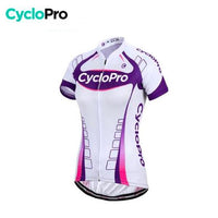 Maillot Vélo de Route Violet - Confort+ - DESTOCKAGE Tenue de cyclisme été Cyclo Pro Avec bretelles XS 