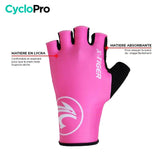 Mitaines Cycliste Femme Rose - Flash+ - DESTOCKAGE Cyclo Pro 
