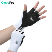 Mitaines Cycliste Pro Fit - Skin+ - DESTOCKAGE Mitaines cyclisme CycloPro Blanches S 