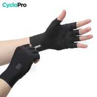 Mitaines Cycliste Pro Fit - Skin+ - DESTOCKAGE Mitaines cyclisme CycloPro Noires S 