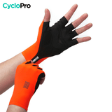 Mitaines Cycliste Pro Fit - Skin+ - DESTOCKAGE Mitaines cyclisme CycloPro Oranges S 