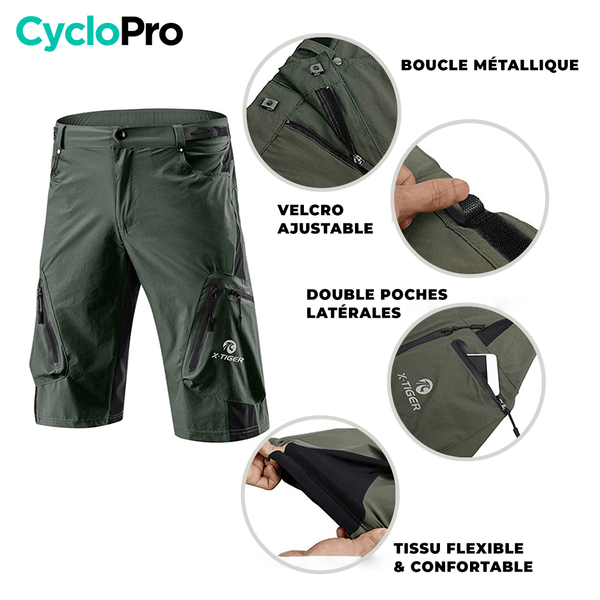 Short VTT / MTB - Technical - DESTOCKAGE Short Vélo VTT CycloPro 