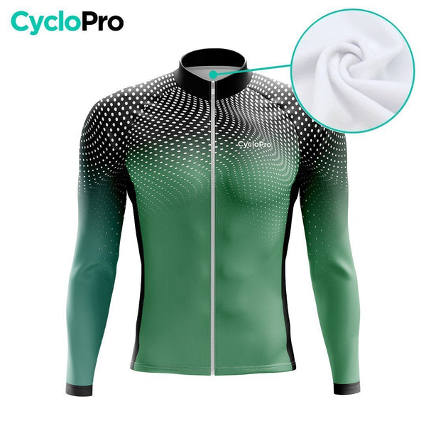 TENUE CYCLISTE AUTMNE HOMME VERTE - DIMENSION+ tenue cyclisme homme CycloPro 