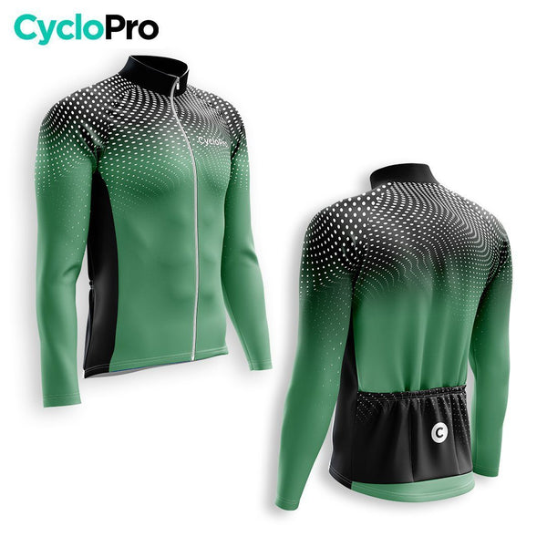 TENUE CYCLISTE AUTMNE HOMME VERTE - DIMENSION+ tenue cyclisme homme CycloPro 