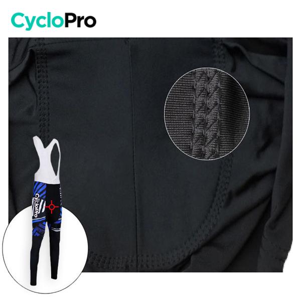 TENUE CYCLISTE AUTOMNE BLEUE - DIRTY+ tenue de cyclisme CycloPro 