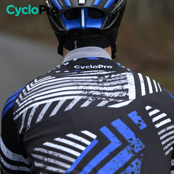 TENUE CYCLISTE AUTOMNE BLEUE - DIRTY+ tenue de cyclisme CycloPro 