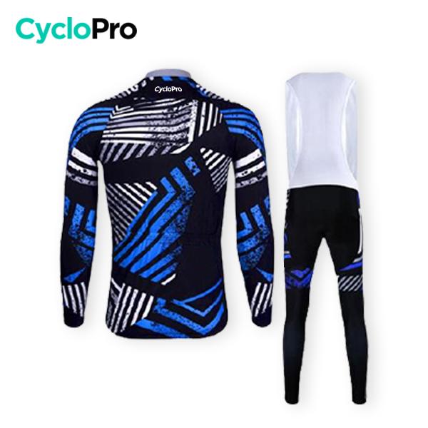 TENUE CYCLISTE AUTOMNE BLEUE - DIRTY+ tenue de cyclisme CycloPro 