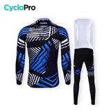 TENUE CYCLISTE AUTOMNE BLEUE - DIRTY+ tenue de cyclisme CycloPro 