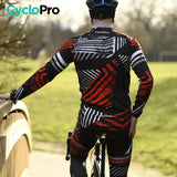 TENUE CYCLISTE AUTOMNE ROUGE - DIRTY+ tenue de cyclisme CycloPro 