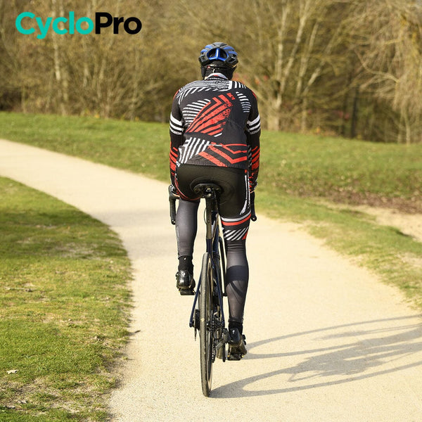 TENUE CYCLISTE AUTOMNE ROUGE - DIRTY+ tenue de cyclisme CycloPro 