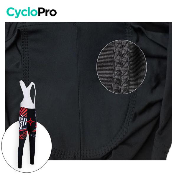 TENUE CYCLISTE AUTOMNE ROUGE - DIRTY+ tenue de cyclisme CycloPro 