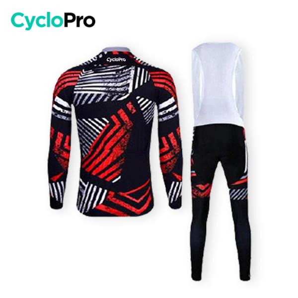 TENUE CYCLISTE AUTOMNE ROUGE - DIRTY+ tenue de cyclisme CycloPro 