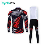 TENUE CYCLISTE AUTOMNE ROUGE - DIRTY+ tenue de cyclisme CycloPro 