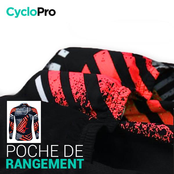 TENUE CYCLISTE AUTOMNE ROUGE - DIRTY+ tenue de cyclisme CycloPro 
