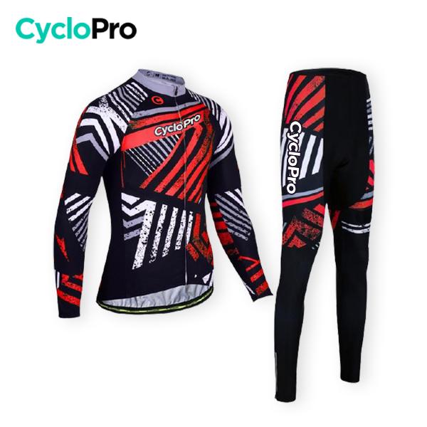 TENUE CYCLISTE AUTOMNE ROUGE - DIRTY+ tenue de cyclisme CycloPro Sans XL 