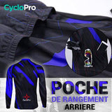 TENUE CYCLISTE HIVER BLEUE - ABSTRACT+ - DESTOCKAGE tenue cyclisme homme CycloPro 
