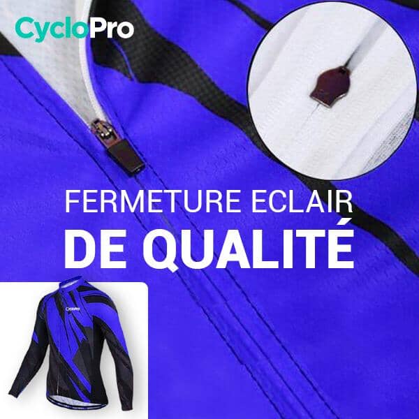 TENUE CYCLISTE HIVER BLEUE - ABSTRACT+ - DESTOCKAGE tenue cyclisme homme CycloPro 