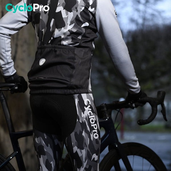 TENUE CYCLISTE HIVER GRISE - COMMANDEUR tenue de cyclisme CycloPro 