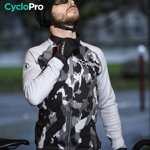 TENUE CYCLISTE HIVER GRISE - COMMANDEUR tenue de cyclisme CycloPro 