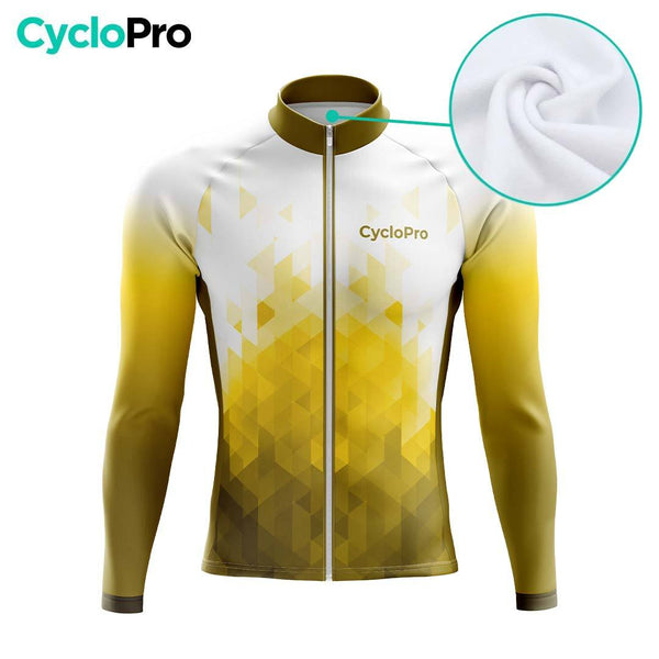 TENUE CYCLISTE HIVER HOMME JAUNE - CRISTAL+ tenue cyclisme homme CycloPro 