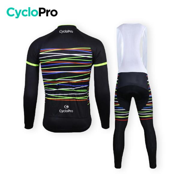 TENUE CYCLISTE HIVER NOIRE - HAPPY+ tenue de cyclisme CycloPro 