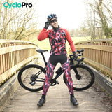 TENUE CYCLISTE HIVER ROUGE - COMMANDEUR tenue de cyclisme CycloPro 