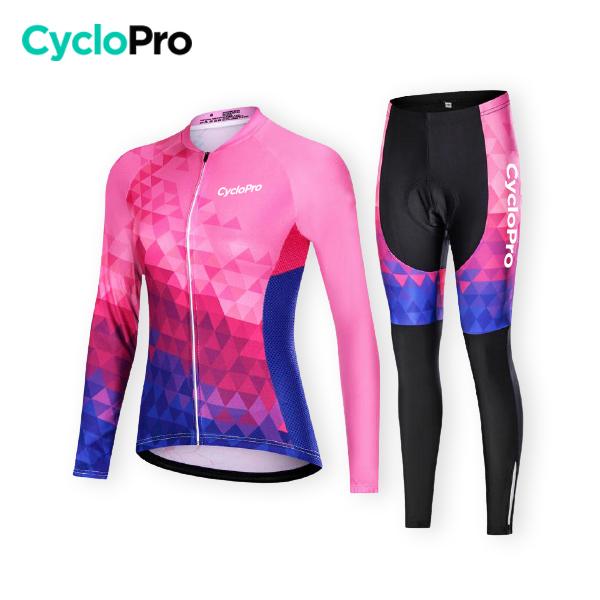 TENUE VÉLO FEMME HIVER - CUBIC+ tenue de cyclisme CycloPro Sans XS 