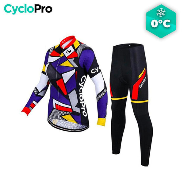 Tenue Vélo Hiver Mosaique - Confort+ tenue thermique femme GT-Cycle Outdoor Store Sans XS 