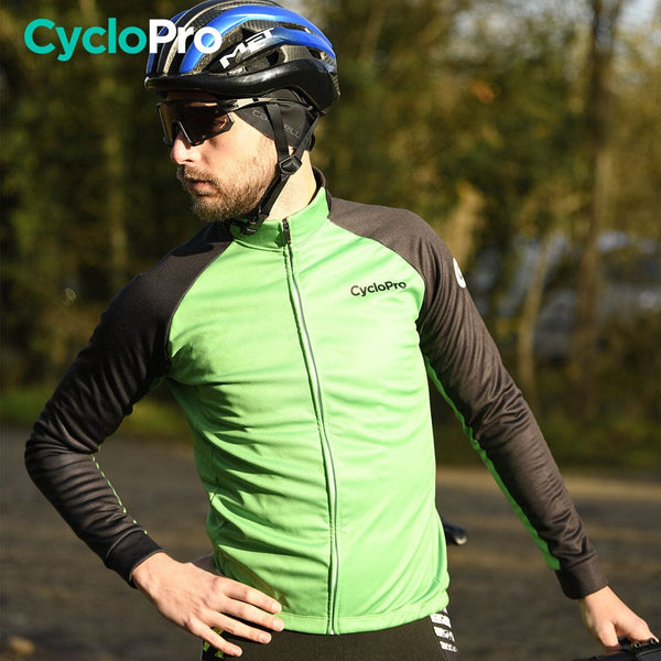 Thermique Cyclisme Verte - Thermika Veste thermique velo CycloPro 